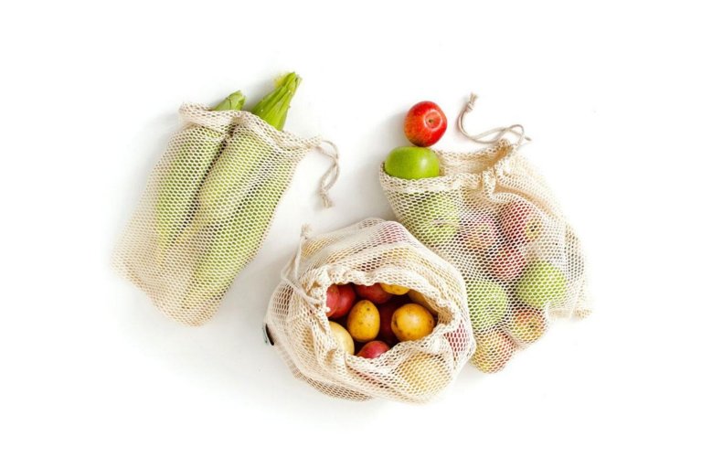 Síťovina na ovoce, mobake, bavlněný sáček, kaše, ekologický sáček na nákupy