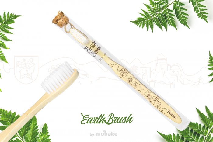 EarthBrush Trenčín - zubná kefka suvenír, bambusová kefka Mobake