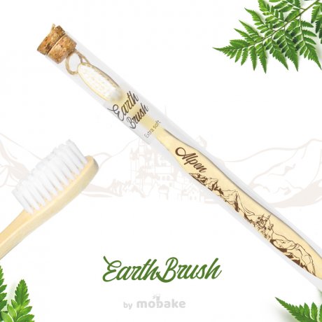 EarthBrush Alpen - zubná kefka suvenír, bambusová kefka Mobake