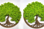 Flukoland Moss Obrázek Strom života Jednoduchý palisandr 30cm | Mobake.sk