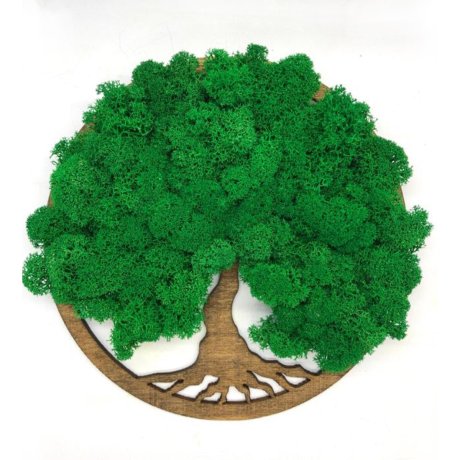 Flukoland Moss Obrázek Strom života Jednoduchý tmavý palisandr 20cm | Mobake.sk