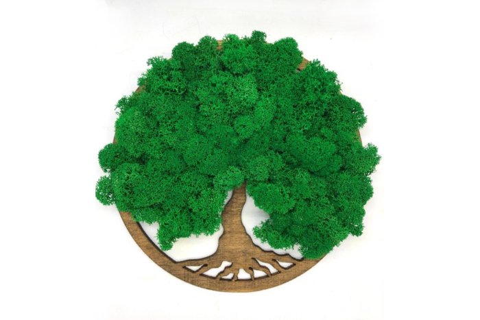 Flukoland Moss Obrázek Strom života Jednoduchý tmavý palisandr 20cm | Mobake.sk