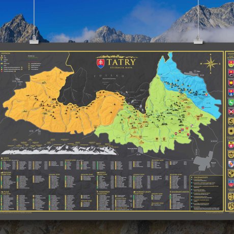 Stírací mapa Tater - Belianské, Zápané a Vysoké Tatry, A1