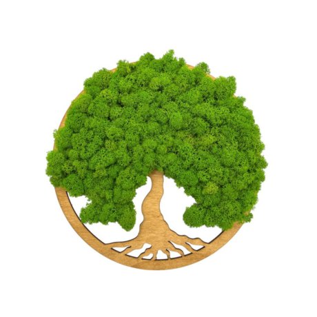 Mechový obraz Strom života Jednoduchý mini 12 cm