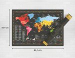Stírací mapa světa dárková tuba A1